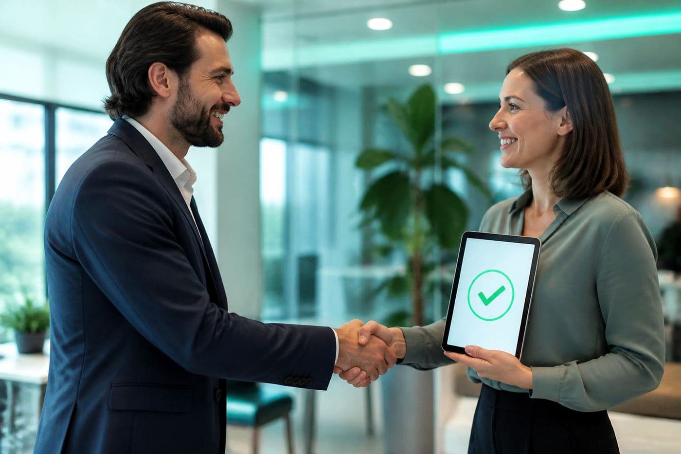 Lending partner reviewing an AI-powered credit approval